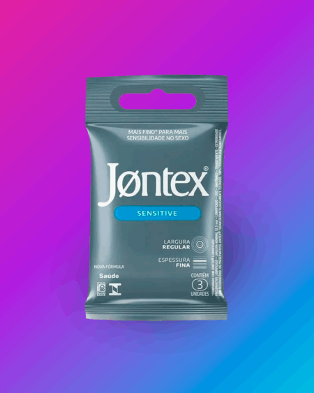 Preservativo Jontex sensitive com 3 unidades