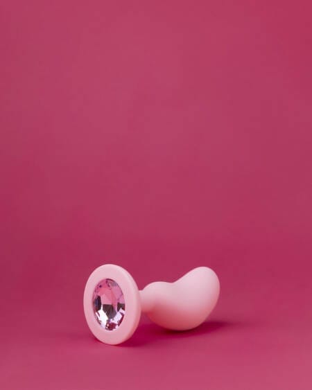 Plug Anal em Silicone com Pedra Decorativa