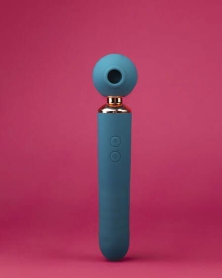 Varinha mágica vai e vem com sugador e tapping