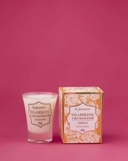 Vela Beijável para Massagem Sabor Baunilha