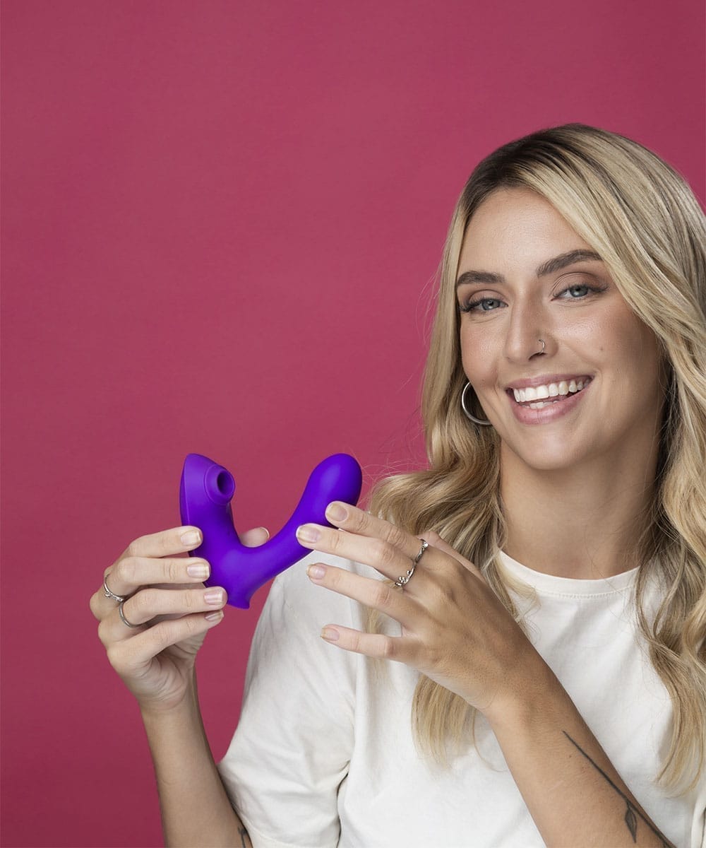 Vibrador de Calcinha Penetrável com Sugador de Clítoris e Controle por App - Imagem 4
