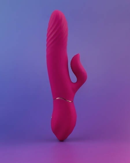 Vibrador de Clitóris com Penetração Vai e Vem