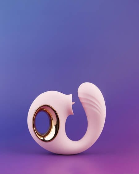 Vibrador de ponto G e clítoris com Língua estimuladora